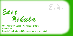 edit mikula business card